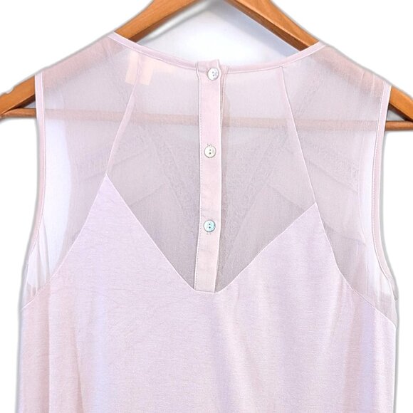 Meadow Rue | Anthropologie Sleeveless Crochet Sheer Panel Button Back Blouse XS - Picture 8 of 11